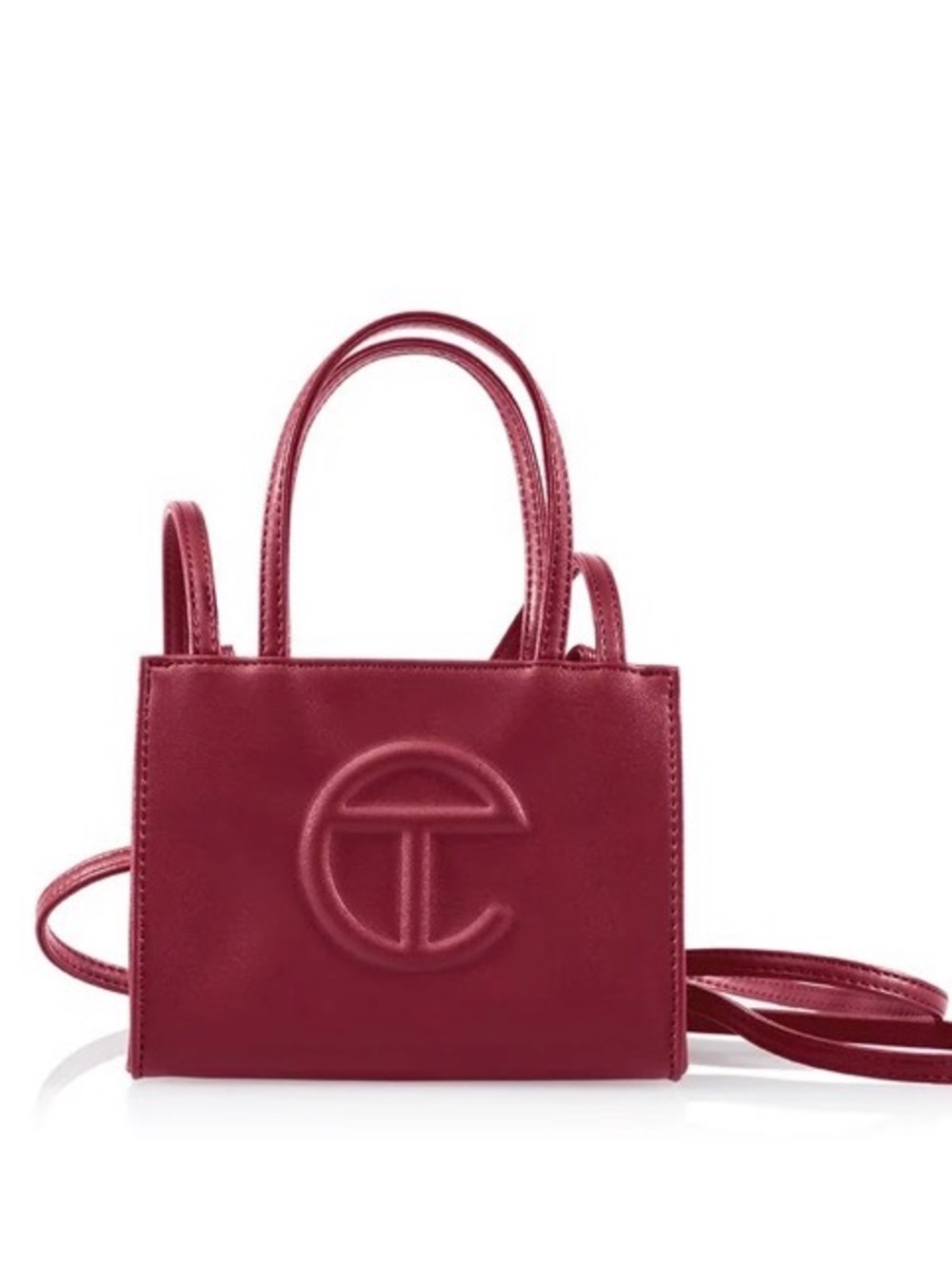 Telfar small crossbody bag in oxford blood